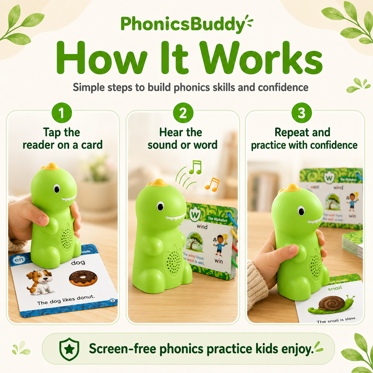 PhonicsBuddy Talking Dino