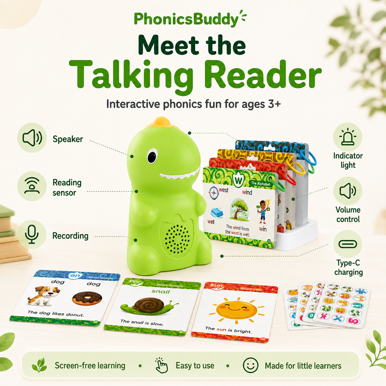 PhonicsBuddy Talking Dino